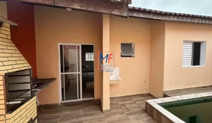 Excelente Casa Térrea em condomínio localizada em Itanhaém, com 54 m² área útil, 2 dorms., (sendo 1 suíte), sala, cozinha americana, 2 vagas. REF: 20.175