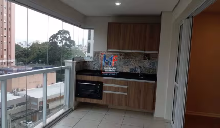 Excelente apto na Vila Regente Feijó, com 1 dormitório, sala, cozinha, varanda gourmet envidraçada, lavanderia, 1 vaga, lazer. Prox. Shopping Anália Franco (REF 20.195)