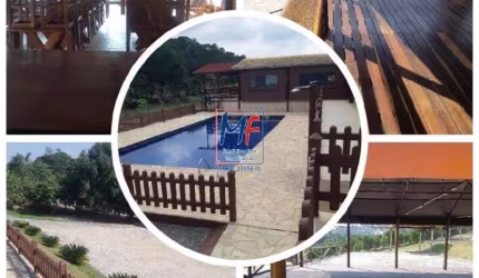 Excelente pousada Guararema, 8 suítes, refeitório, cozinha, salão, piscina, açudes, área verde e estacionamento (REF 20.524)