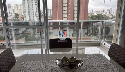Excelente apto V. América, Santo André , 132m² a.u., 3 suítes, varanda envidraçada, escritório, 3 vagas, lazer (REF 20.562)