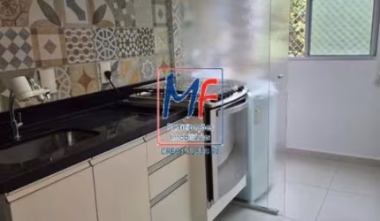 Excelente apto no Parque Munhoz, com 48m² a.u., 2 dormitórios, sala, cozinha, área de serviço, 1 vaga, lazer. Prox. Shopping Campo Limpo (REF 21.096)