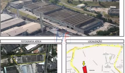 Excelente  Galpão com 14.700 m² área útil com zoneamento Industrial  e comercial - S. B. Campo. Testada de 114 metros.  REF 7123 -