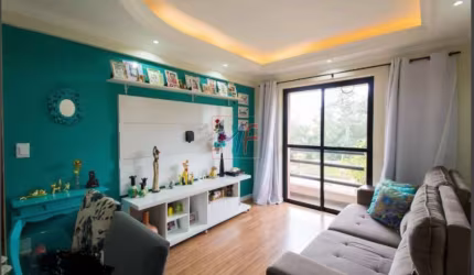 Apto localizado no bairro Jardim Celeste, com 52 m² de a.c., 2 dorm, sacada, área de serviço, armários embutidos, 1 vaga. Lazer. (REF: 15.316)