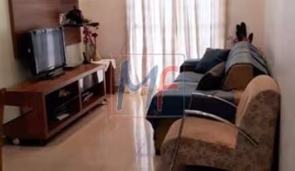 REF 15.352 - Lindo apartamento na Vila Marieta, com 53 m²a.u., 2 quartos, sala, varanda, cozinha, área de serviço fechada, 1 vaga. Lazer.
