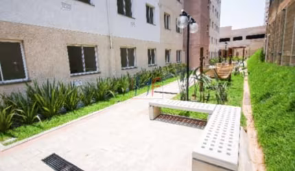 Lindo apartamento na Cidade Satélite Santa Bárbara, de 24 m² a.u., 1 quarto, sala, cozinha, banheiro, sem vaga, lazer e elevador. REF: 15.829