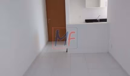 Excelente apartamento na Vila Cosmopolita de 44 m²a.u., 2 quartos, sala, cozinha, banheiro, área de serviço, 1 vaga e Lazer. REF: 15.834