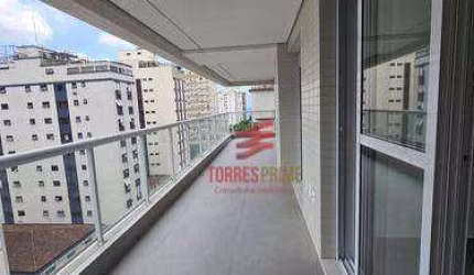 Apartamento Alto Padrão padrão para venda, 3 dormitórios (1 suíte),  varanda gourmet, virada para o mar, lazer completo localizado na Aparecida/Santos