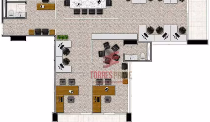 Sala - venda por R$ 1.050.000,00 ou aluguel por R$ 6.500,00/mês - Centro - Santos/SP