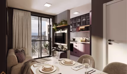 Apartamento com 2 quartos  à venda, 46.61 m2 por R$378531.30  - Prado Velho - Curitiba/PR
