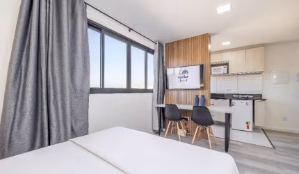 Studio totalmente mobiliado no Rebouças próximo a Unicuritiba