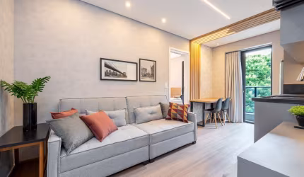 Apartamento 1 quarto finamente decorado, no Centro de Curitiba, para até 2 pessoas