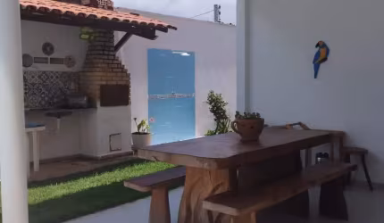LAURO DE FREITAS, 4/4, DEPENDÊNCIA, CASA INDIVIDUAL,  NASCENTE, SUÍTE, CLOSET,SEMI MOBILIADA, PISCINA, CHURRASQUEIRA PRIVATIVA, CONDOMÍNIO FECHADO COM PORTARIA 24:00 HORAS!