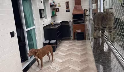 Venda Apartamento Santos SP - mAr dOce lAr Garden com varanda gourmet, próximo a várias faculdades e com lazer, além da vaga demarcada.