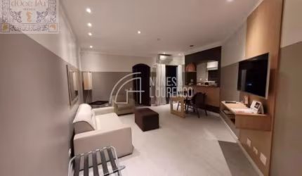 Venda Flat Santos SP - mAr dOce lAr com serviços padrão internacional, sendo 47 m² no Cosmopolitan Praia Flat - Gonzaga.
