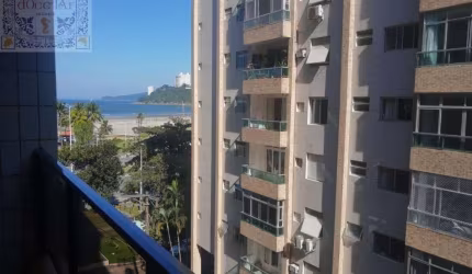 Apartamanto Flat mobiliado com Vista Mar na Praia do Itararé em São Vicente / SP