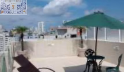 Imperdível cobertura à venda em Santos-SP, bairro Aparecida: 4 quartos, 2 suítes, piscina, churrasqueira, vista ao mar, 4 vagas de garagem.