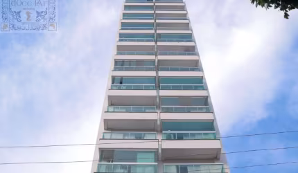 Lindo apartamento novo em andar alto com varanda e vista livre na suíte e na sala. - Campo Grande - Santos/SP