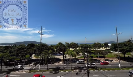 Venda Apartamento Santos SP -  mAr dOce lAr de frente para o mar com vista frontal em edifício tombado pelo patrimônio histórico na Pompeia.