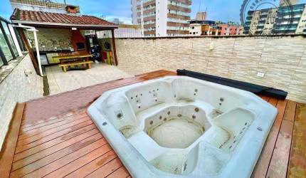 Cobertura com 3 dormitórios à venda, 170 m² por R$ 1.400.000,00 - Canto do Forte - Praia Grande/SP