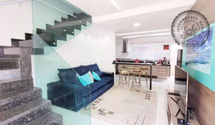 Sobrado com 3 dormitórios à venda, 84 m² por R$ 468.000,00 - Caiçara - Praia Grande/SP