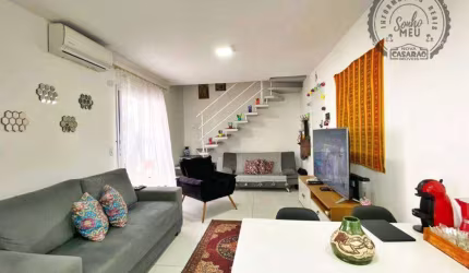 Apartamento Duplex com 1 dormitório para alugar, 60 m² por R$ 2.900,00/mês - Ocian - Praia Grande/SP