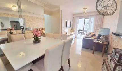 Apartamento com 3 dormitórios à venda, 129 m² por R$ 1.450.000,00 - Canto do Forte - Praia Grande/SP