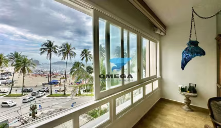 Apartamento vista mar à venda na Praia das Pitangueiras no Guarujá I Omega Imoveis
