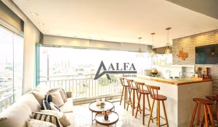 ** Origem Tatuapé - Cinematográfico apartamento c/ ampla varanda gourmet c/ churrasqueira **