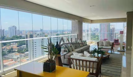 ** Magnifique - OPORTUNIDADE - Lindo apto. em andar alto c/ ampla e magnífica varanda gourmet c/ churrasqueira - 5 Vagas + Depósito **