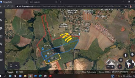 Terreno à venda em Paulínia, Parque da Represa, com 860000 m²
