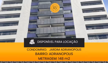 Apartamento Alto Padrão para Locação em Adrianópolis – 4 Dormitórios e Lazer Completo!
