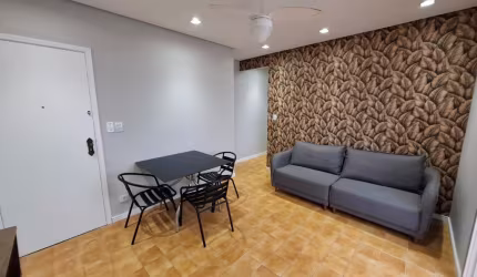 Vila Caiçara, lindo apto 1 dorm, sacada, 54,00m2, próximo ao mar