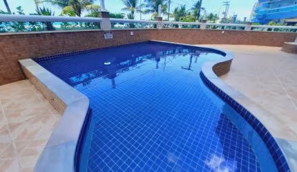 Vila Caiçara, frente para o mar, apto 3 dorms sendo 2 suites, 4 sacadas, lazer completo