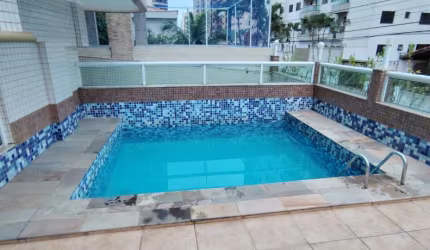 Vila Caiçara, apto 1 dorm, 2 sacadas, 2 piscinas