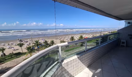 Apartamento 3 Quartos - Frente mar - Vista total para a praia - Vila Caiçara - RP655