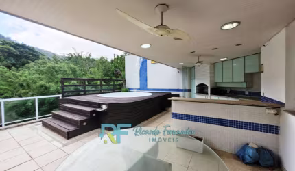 Cobertura duplex no Humaitá - 4 quartos, 2 suítes, 3 vagas