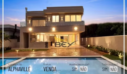 Casa com 4 dormitórios com 4 suítes, 9 vagas, de 686,78m² em Aphaville - Barueri /  SP