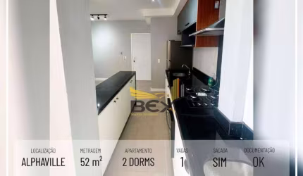 Apartamento com 2 dormitórios sendo 1 suíte 1 vaga 52 m² em Alphaville Barueri SP