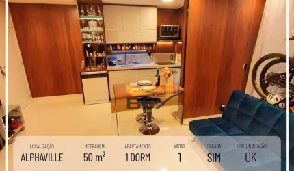 Apartamento com 1 dormitório à venda, 50 m² por R$ 575.000,00 - Melville Empresarial II - Barueri/SP