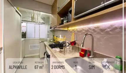 Apartamento 2 dormitórios 1 suíte 1 vaga 67 m² Alphaville Industrial Barueri SP