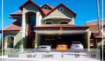Casa com 3 dormitórios 2 suítes 6 vagas 560 m² Barueri SP
