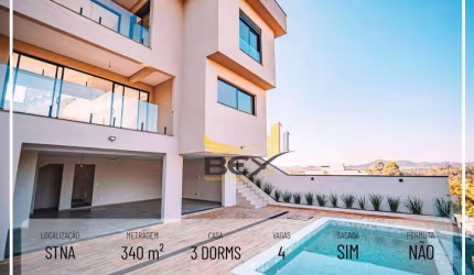 Casa com 3 suítes 4 vagas  com 340 m²  em Santana de Parnaíba SP