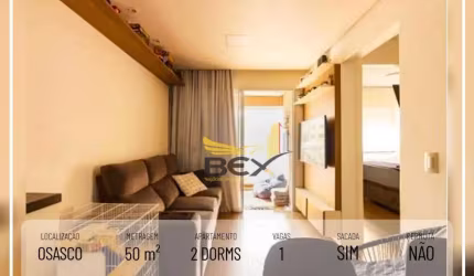 Apartamento com 2 dormitórios 1 vaga 50 m² em Osasco SP