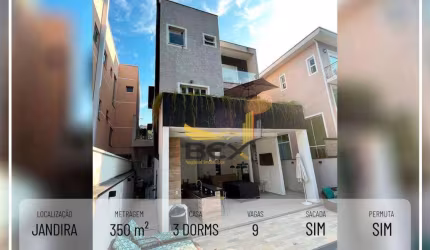 Casa com 3 suítes e 2 vagas com 350 m² em Jandira SP