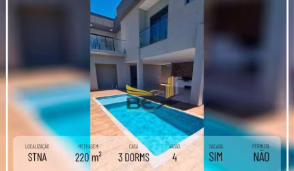 Casa com 3 dormitórios sendo 1 suíte, 4 vagas de garagem, com 220 m² em Santana de Parnaíba SP