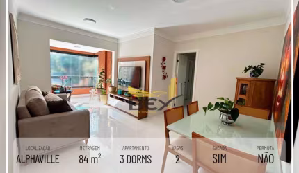 Apartamento com 3 dormitórios à venda, 84 m² por R$ 898.000,00 - Alphaville Industrial - Barueri/SP