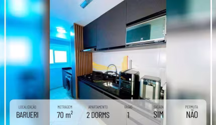 Apartamento com 2 dormitórios sendo 1 suíte, com  71 m² em Barueri SP