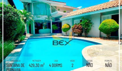 Casa com 4 dormitórios sendo todos suíte de 429,30m² com 2 vagas em Alphaville Santana de Parnaíba SP