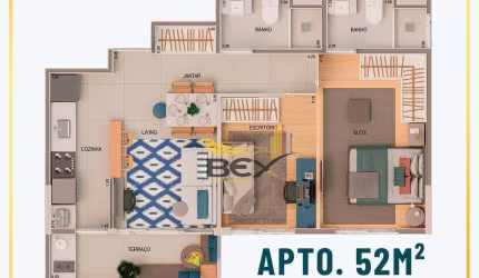 Apartamento com 2 dormitórios à venda, 45 m²  no Bethaville em Barueri SP