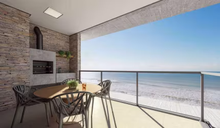 Apartamento FRENTE MAR na Praia Brava de Itajaí, 3 suites com 3 vagas